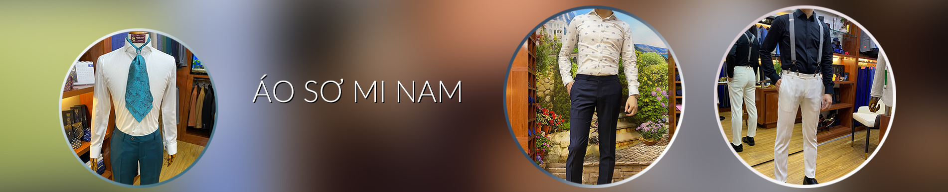 Banner trang sơ mi nam