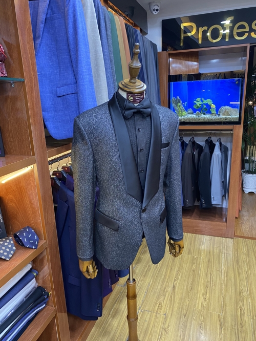 Veston tuxedo vải bố gấm - #54